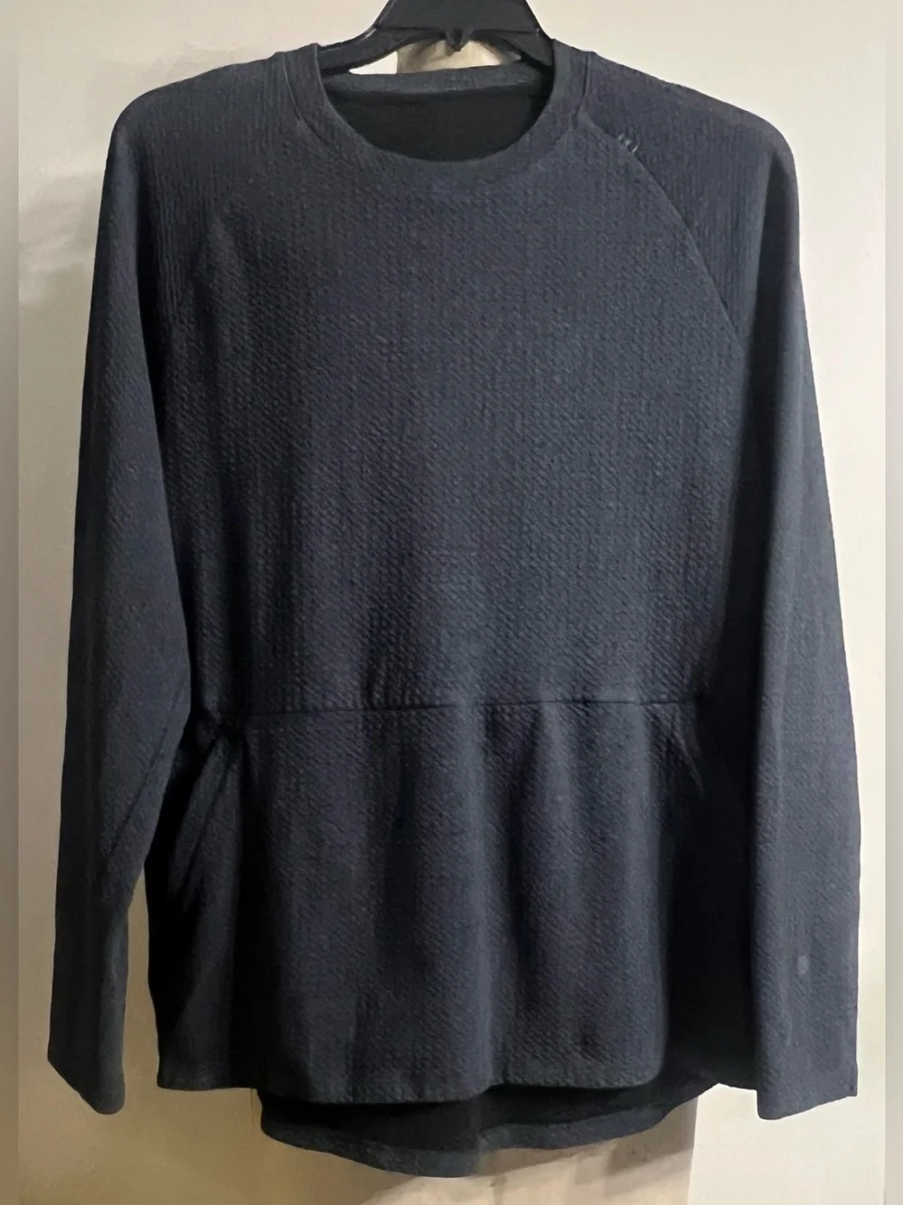Lululemon At Ease Crew Waffle Texture Dark Grey Size XXL